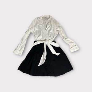 Black Pleated Skater Skirt Size Large | 90s style | Mod | Preppy | Goth